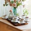 imageBTaT  Royal Tea Set 4 Tea cups 8oz Tea Pot 32oz Creamer and Sugar Set China Tea Set Tea Service Tea Cups and Saucer Set Tea Set for Adults Tea Cups Set of 4 Porcelain Tea Set