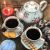imageBTaT Floral Tea Sets for Adults 13 pcs Service for 4 Pot 38 oz ampamp Cups 8 oz with Saucers Pastel Pink Floral Design with Gift Box Porcelain Tea Set for Adult Dishwasher SafeBlue