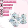 imageBTaT Floral Tea Sets for Adults 13 pcs Service for 4 Pot 38 oz ampamp Cups 8 oz with Saucers Pastel Pink Floral Design with Gift Box Porcelain Tea Set for Adult Dishwasher SafeBlue