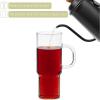 imageBTaT Glass Coffee Tumbler 28 oz Iced Coffee Cups with Stainless Steel Lids
