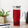 imageBTaT Glass Coffee Tumbler 28 oz Iced Coffee Cups with Stainless Steel Lids