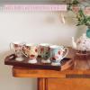 imageBTaT Large Coffee Mugs 12 oz Set of 6 Floral Mugs Porcelain Bone China Tea Mug Coffee Cups SetSet of 4