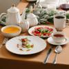 imageBTaT Porcelain Dinner Plates With Gold Trim 105 Inch Set of 6 White Plate Set Bulk105 inch