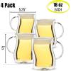 imageBTaT Small Espresso Cups Demitasse Cups Set of 6 20 oz 60 ml Double Wall Glass Coffee Mugs Cappuccino Cups Latte Cups Clear Tea CupClear