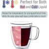 imageBTaT Small Espresso Cups Demitasse Cups Set of 6 20 oz 60 ml Double Wall Glass Coffee Mugs Cappuccino Cups Latte Cups Clear Tea CupClear