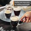 imageBTaT Small Espresso Cups Demitasse Cups Set of 6 20 oz 60 ml Double Wall Glass Coffee Mugs Cappuccino Cups Latte Cups Clear Tea CupClear