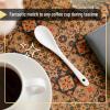 imageBrew To A Tea  Set of 12 White Porcelain Tea Spoons Modern Design Dishwasher ampamp Microwave Safe