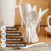 imageBrew To A Tea  Set of 12 White Porcelain Tea Spoons Modern Design Dishwasher ampamp Microwave Safe