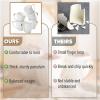 imageBrew To A Tea  White Porcelain Coffee Mugs with Gold Rim Set of 12 12oz Modern Wedding MugsSet of 6