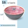 imageBrew To A Tea BTaT  Colorful Ceramic Cereal Bowls 29 Oz 6 Pack Microwave Safe Snack ampamp Oatmeal BowlsMatte Black