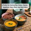 imageBrew To A Tea BTaT  Colorful Ceramic Cereal Bowls 29 Oz 6 Pack Microwave Safe Snack ampamp Oatmeal BowlsMatte Black