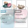 imageBrew To A Tea BTaT  Colorful Ceramic Cereal Bowls 29 Oz 6 Pack Microwave Safe Snack ampamp Oatmeal BowlsMatte Black