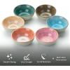 imageBrew To A Tea BTaT  Colorful Ceramic Cereal Bowls 29 Oz 6 Pack Microwave Safe Snack ampamp Oatmeal BowlsMatte White