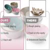 imageBrew To A Tea BTaT  Colorful Ceramic Cereal Bowls 29 Oz 6 Pack Microwave Safe Snack ampamp Oatmeal BowlsMatte White