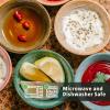 imageBrew To A Tea BTaT  Colorful Ceramic Cereal Bowls 29 Oz 6 Pack Microwave Safe Snack ampamp Oatmeal BowlsMatte White
