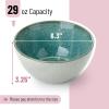 imageBrew To A Tea BTaT  Colorful Ceramic Cereal Bowls 29 Oz 6 Pack Microwave Safe Snack ampamp Oatmeal BowlsMatte White