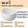imageBrew To A Tea BTaT White Cereal Bowls Set of 6 22 Ounces itchen Bowls Soup Bowls White Bowls Salad Bowls Cereal Bowl Salad Bowl Set Microwave Safe Bowls Rice Bowls