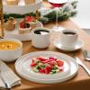 imageBrew To A Tea BTaT White Cereal Bowls Set of 6 22 Ounces itchen Bowls Soup Bowls White Bowls Salad Bowls Cereal Bowl Salad Bowl Set Microwave Safe Bowls Rice Bowls