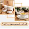 imageBrew To A Tea BTaT White Cereal Bowls Set of 6 22 Ounces itchen Bowls Soup Bowls White Bowls Salad Bowls Cereal Bowl Salad Bowl Set Microwave Safe Bowls Rice Bowls