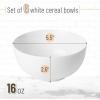 imageBrew To A Tea BTaT White Soup Bowls Set of 12 16 Ounces Porcelain Dishes for Soup Rice Salad Noodle Microwave Oven Freezer ampamp Dishwasher Safe Deep White Cereal Bowls for KitchenSet of 6