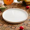 imageBrew To A Tea White Dessert Plates Set of 12 8quot Round Classic Style Porcelain Construction Dessert PlatesWhite