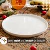 imageBrew To A Tea White Dessert Plates Set of 12 8quot Round Classic Style Porcelain Construction Dessert PlatesWhite