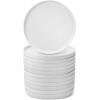 imageBrew To A Tea White Dessert Plates Set of 12 8quot Round Classic Style Porcelain Construction Dessert PlatesWhite