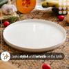imageBrew To A Tea White Dessert Plates Set of 12 8quot Round Classic Style Porcelain Construction Dessert PlatesWhite
