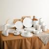 imageBrew To A Tea White Dessert Plates Set of 12 8quot Round Classic Style Porcelain Construction Dessert PlatesWhite