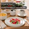 imageBrew To A Tea White Dessert Plates Set of 12 8quot Round Classic Style Porcelain Construction Dessert PlatesWhite