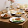 imageBrew To A Tea White Porcelain Dinner Plates Set of 6 105 Inch Classic Style Porcelain Construction Dinner PlatesWhite