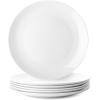 imageBrew To A Tea White Porcelain Dinner Plates Set of 6 105 Inch Classic Style Porcelain Construction Dinner PlatesWhite