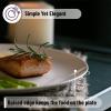 imageBrew To A Tea White Porcelain Dinner Plates Set of 6 105 Inch Classic Style Porcelain Construction Dinner PlatesWhite