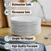imageBrew To A Tea White Porcelain Dinner Plates Set of 6 105 Inch Classic Style Porcelain Construction Dinner PlatesWhite