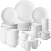 imageBrew To A Tea White Porcelain Dinner Plates Set of 6 105 Inch Classic Style Porcelain Construction Dinner PlatesWhite