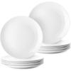 imageBrew To A Tea White Porcelain Dinner Plates Set of 6 105 Inch Classic Style Porcelain Construction Dinner PlatesWhite