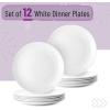 imageBrew To A Tea White Porcelain Dinner Plates Set of 6 105 Inch Classic Style Porcelain Construction Dinner PlatesWhite
