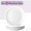 imageBrew To A Tea White Porcelain Dinner Plates Set of 6 105 Inch Classic Style Porcelain Construction Dinner PlatesWhite