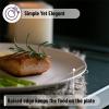 imageBrew To A Tea White Porcelain Dinner Plates Set of 6 105 Inch Classic Style Porcelain Construction Dinner PlatesWhite