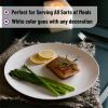 imageBrew To A Tea White Porcelain Dinner Plates Set of 6 105 Inch Classic Style Porcelain Construction Dinner PlatesWhite
