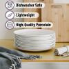 imageBrew To A Tea White Porcelain Dinner Plates Set of 6 105 Inch Classic Style Porcelain Construction Dinner PlatesWhite