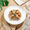 imageBrew To A Tea White Porcelain Dinner Plates Set of 6 105 Inch Classic Style Porcelain Construction Dinner PlatesWhite with Gold rim