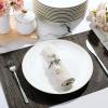imageBrew To A Tea White Porcelain Dinner Plates Set of 6 105 Inch Classic Style Porcelain Construction Dinner PlatesWhite with Gold rim