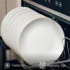 imageBrew To A Tea White Porcelain Dinner Plates Set of 6 105 Inch Classic Style Porcelain Construction Dinner PlatesWhite with Gold rim