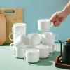 imageWhite Porcelain Stackable Coffee Mugs 12 Pack 12 Oz by Brew To A Tea