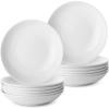 imageBTaT Porcelain Pasta Bowls 12 Pack 8 Inch Pasta Bowl Set