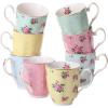 imageBTaT Royal Coffee Mugs 12 oz Set of 8 Porcelain Bone China Tea Mug Large Coffee Mugs for Coffee Cups Set Tea Cups