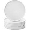 imageBrew To A Tea White Dessert Plates Set of 12 8quot Round Classic Style Porcelain Construction Dessert PlatesWhite