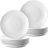 imageBrew To A Tea White Porcelain Dinner Plates Set of 6 105 Inch Classic Style Porcelain Construction Dinner PlatesWhite