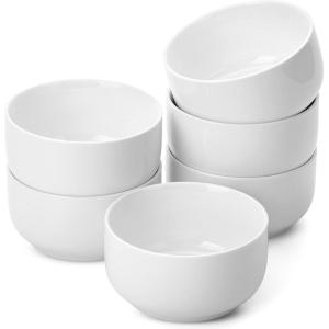 imageBrew To A Tea BTaT White Cereal Bowls Set of 6 22 Ounces itchen Bowls Soup Bowls White Bowls Salad Bowls Cereal Bowl Salad Bowl Set Microwave Safe Bowls Rice Bowls